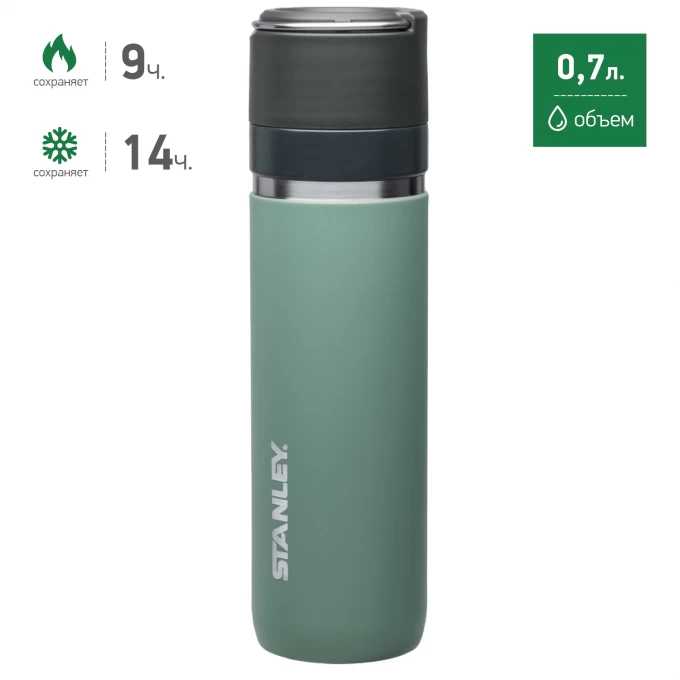 Термокружка STANLEY CERAMIVAC 0,7L серо-голубой 10-03108-011 Термокружка STANLEY CERAMIVAC 0,7L серо-голубой 10-03108-011